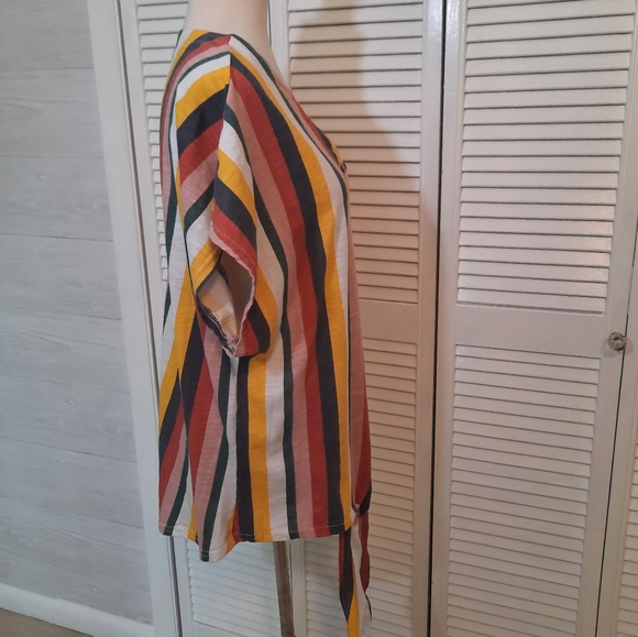 Bobbie brooks striped cotton blend top sz 2X *D6 - Picture 6 of 6